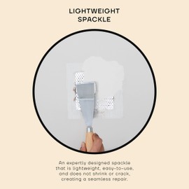 soto Small Hole Repair, White Spackle, 8 Ounces (No. 06 Gesso White) — High Strength Small Hole Filler for use on: Walls, Drywall, Ceiling, Furniture, Cabinets