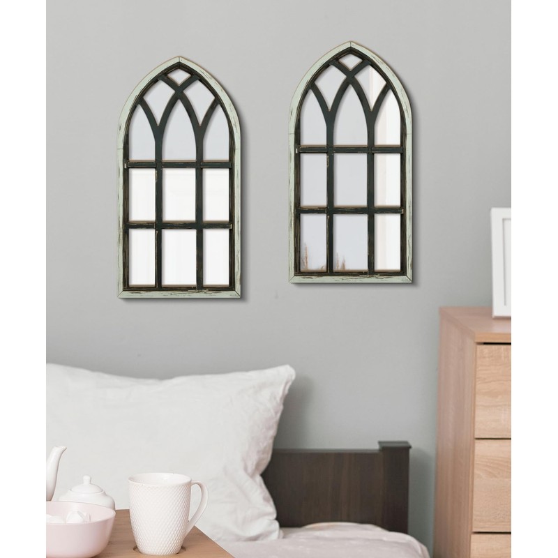 Putuo Decor Set of 2 Gothic Arch Window Frame Wall