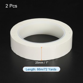 PATIKIL 1" Whiteboard Tape, 2 Pack Thin Dry Erase Tape for Graphic Chart Marking DIY Art, White