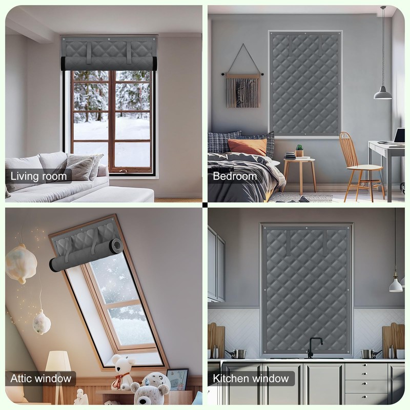 AGHITG Window Insulation for Winter, Thicken Cotton Layer Thermal Window