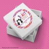 Panda Bear Themed Valentine Party Favor Sticker Labels for Girls,