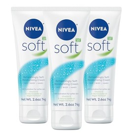 NIVEA Soft Moisturizing Creme, 2.6 Ounce (Pack of 3)