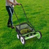 Cordless Manual Reel Lawn Mower, 16 Inch Adjustable Cutting Handle