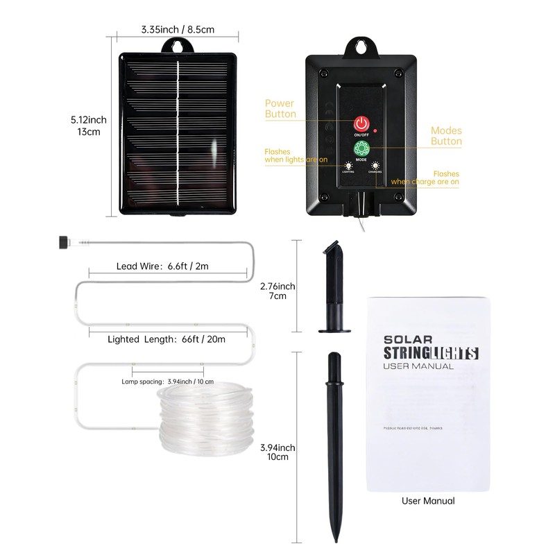 Solar Rope Lights Outdoor, 2 Packs Total 144FT 400LED Solar