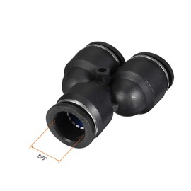 uxcell Plastic Connect Splitter Push to Tube Fittings 16 mm or 5/8" OD Push Lock 4pcs
