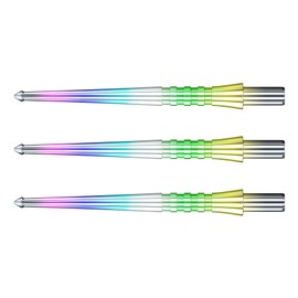 RED DRAGON Raptor GT Rainbow Ringed Specialist Dart Points - 1 Set Per Pack