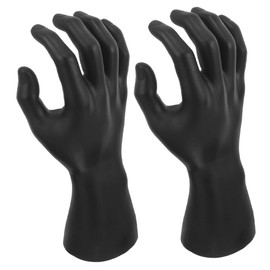 PACKOVE 2 Pcs Male Hand Jewelry Organizer Artistic Hand Form Display Stand for Rings Bracelets Bangles and Gloves Lifelike Model for Home Office Decor