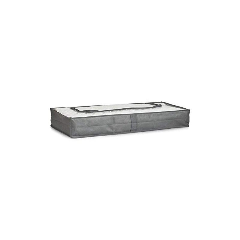 Zeller Under Bed Storage Bag 103x45x15cm of Fleece in Grey,