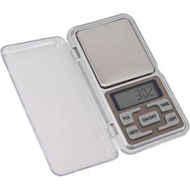 Báscula Digital de Gramos, 500 G/0,01 G, Mini Báscula Portátil de Bolsillo para Joyería de Alta Precisión con Pantalla LCD para Alimentos Dorados, Medicina, Eficiencia Energética