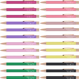 Sayglossy 24 Pack Appreciation Gifts for Boss Lady Office Motivational Ballpoint Writing Pens for Servers and Women, Office Manager Female in Boss Day, Birthday, Christmas
