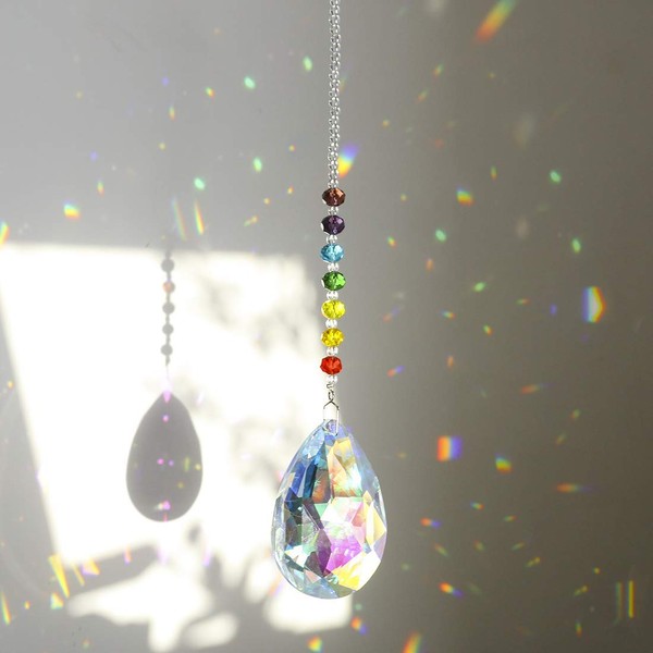 H&D HYALINE & DORA Chakra Crystal Rainbow Suncatcher Hanging Window