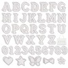 82 PCS Self Adhesive Pearl Letter Patches (A-Z), Number Patch