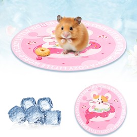 FOSDICK Kühlplatte Kaninchen 16x16 cm Kühlplatte Hamster Kühlmatte für Kaninchen, Sommer Hamster Kühlkissen, Rose