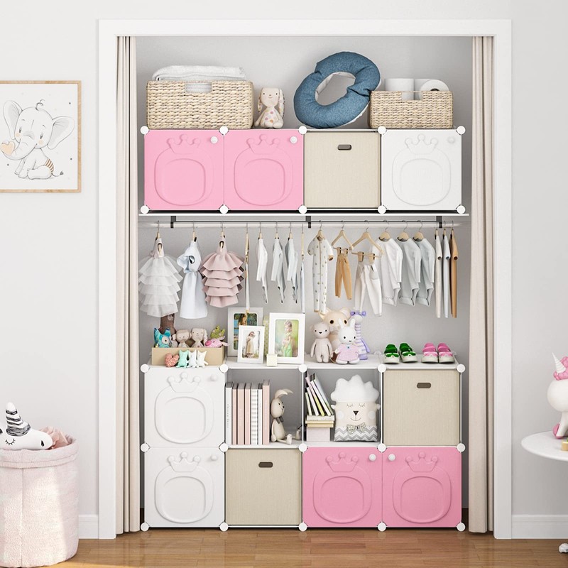 MAGINELS Kids Closet Baby Wardrobe Dresser for Kids Bedroom Nursery