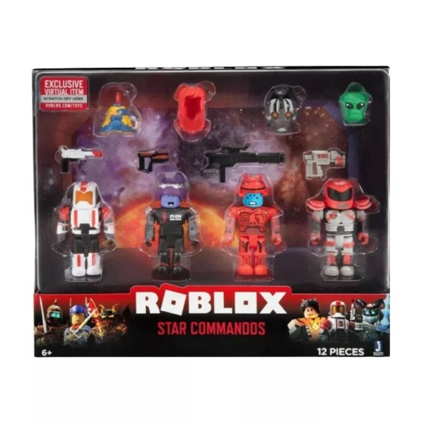Jazwares Roblox Star Commandos 4 Figure Set w/ Virtual Codes