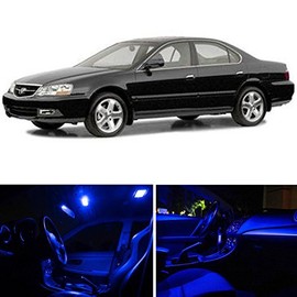 LEDpartsNow Interior LED Lights Replacement for Acura TL 2000-2003 Blue Accessories Package Kit (8 Pieces)