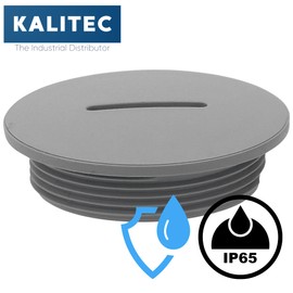 Pack of 5 Kalitec N8316004 PG16 Blanking Plugs Plastic Round Grey I 27 mm Diameter I PG16 Blanking Plug Set I Dust and Waterproof I IP65