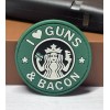 Unbranded PVC Tactical Patch - I love Guns and Bacon