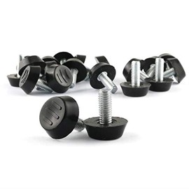 E-outstanding M6 - Nivelador de muebles, 16 unidades, M6 x 13 mm, ajustable, nivelador de pie, almohadilla para mesa y silla de computadora
