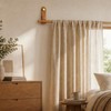 Genuine Leather Curtain Rod Holders 4PK, Brown Leather Wall Straps