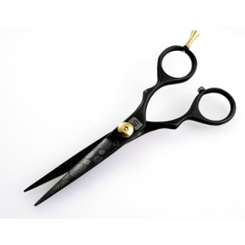 Professional Hairdressing Scissor – eye-catcher Details – Black – 14 cm, with Case