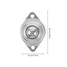 Scicalife Transfer Bearing Roller Balls - 20pcs Stainless Steel 360 Degrees Flange Mounted Round Ball Bearings - Screw Mounted Universal Rotation Caster for Transmission/Furniture