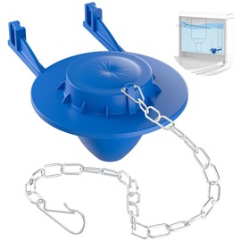 Toilet Flapper Replacement Kit, 2 Inch Universal Toilet Tank Flapper Fit for Kohler American Standard Fluidmaster Toto Gerber, Silicone Stopper Flapper with Stainless Steel Chain Water Saving 1Pcs (1)