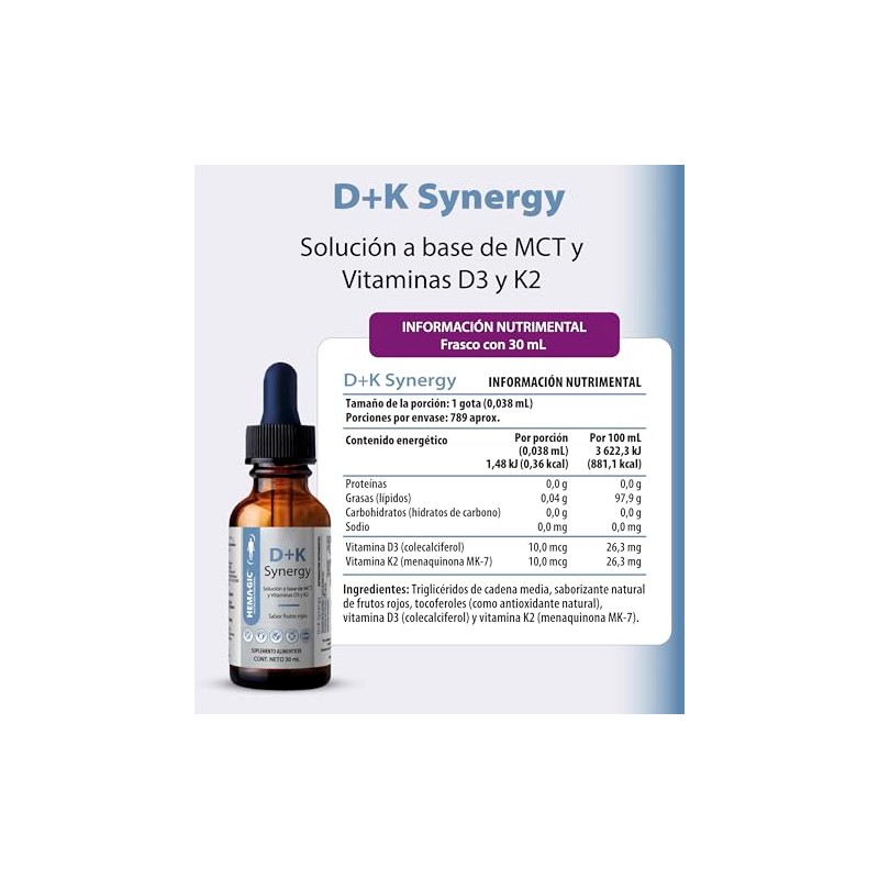 Vitamina D3 K2 en Gotas - Suplemento Alimenticio
