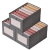Ruucy 3 Pack Foldable Storage Box, Wardrobe Storage Boxes With