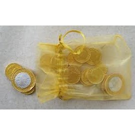 Trader Joe's Chocolate Coins of the World Holiday Christmas Hanukkah Gift Bag