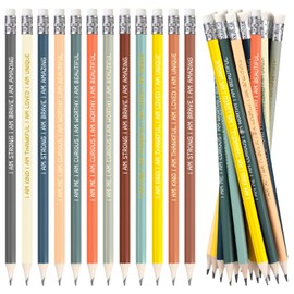 Fumete 36 Pcs Inspirational Pencils for Students from Teacher Motivational Pencil with Eraser Pre Sharpened Pencils #2 Bulk HB Pencils First Day of School Gifts for Valentine Gift Exchanging