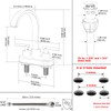 TRUSTMI 4" Centerset Bathroom Faucet 3 Hole, High Flow Waterfall