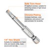 QUARKZMAN T25 Security Torx Bit 1/4" Hex Shank 2" Long