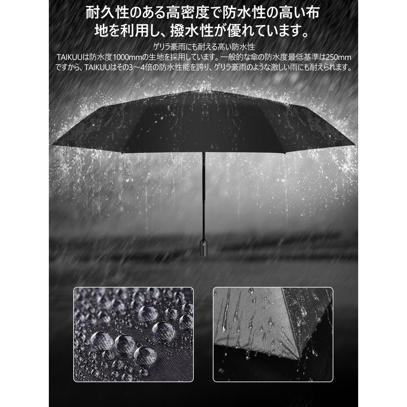 Men's Memory Foam Folding Umbrella, 3 Second Umbrella, Lightweight, Easy