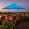 Yaheetech 7.5FT Solar Umbrella LED Lighted Patio Umbrella Waterproof &