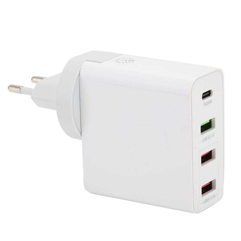 53W 4 Port Mobile Phone Charger 20W PD QC3.0 Fast