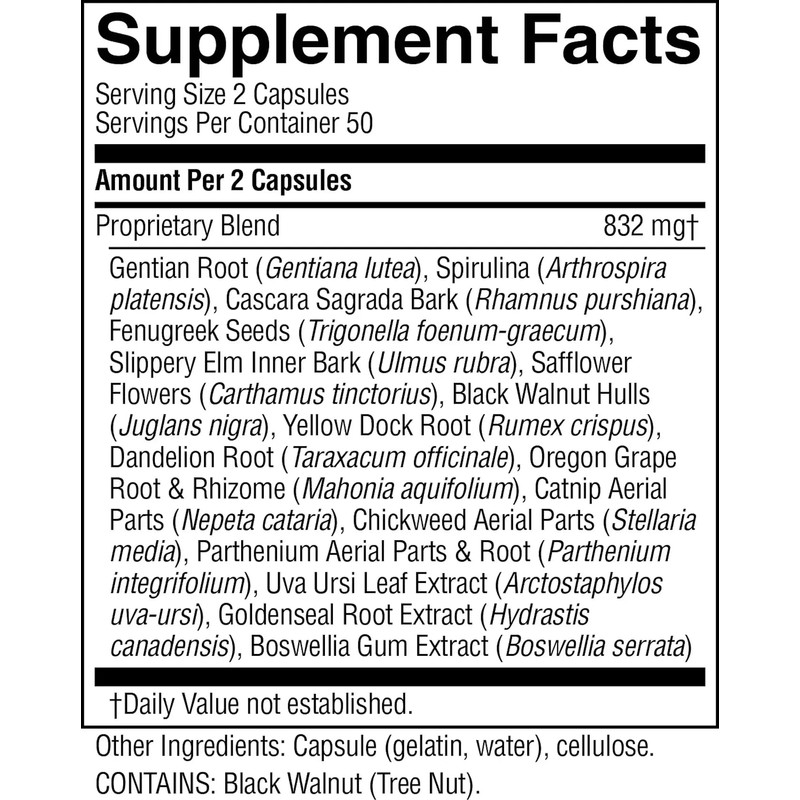 Nature's Sunshine Cellular Detox, 100 Capsules, Kosher | Natural Digestive