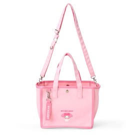 Sanrio 615161 2-Way Mini Tote Bag, My Melody, Cotton, Polyester, Steel, Shoulder Bag, For Ages 3 and Up