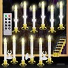 12 Set Halloween Christmas Window Candles Lights with Timer Battery