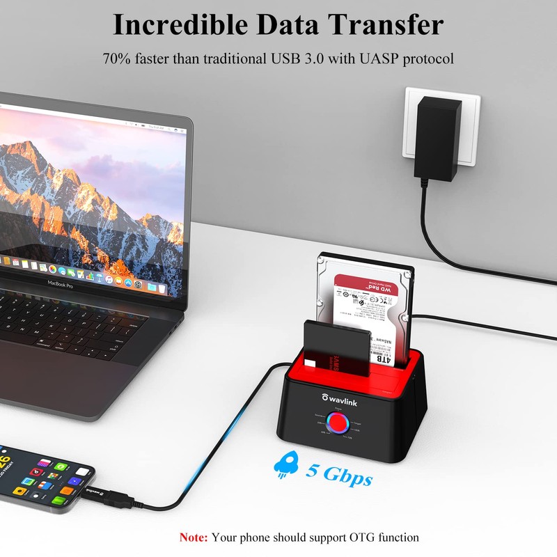 WAVLINK USB 3.0 to SATA I/II/III Dual-Bay External Hard Drive