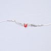 Silver Thunder Anklet, Women's Natural Garnet, 925 Silver, No Metal
