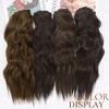 Extension de Cabello Ondulado con Clip 45 cm Marrón Claro