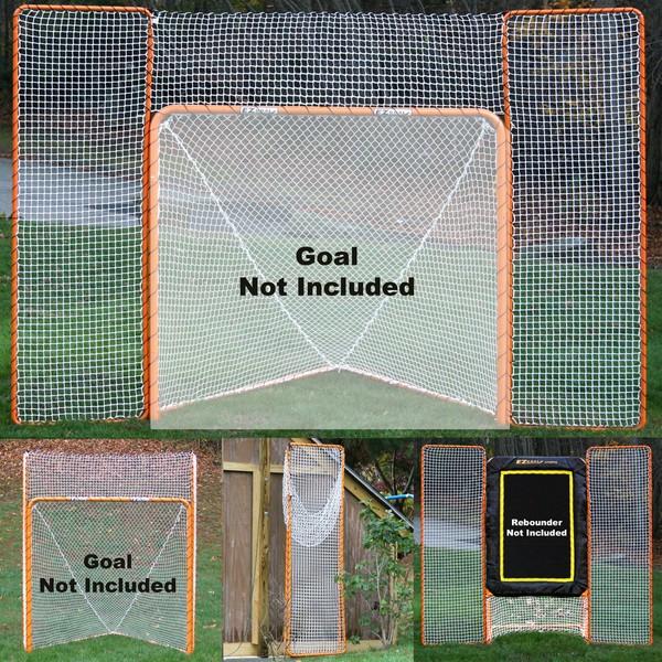 EZGoal Monster Lacrosse Backstop Rebounder, 11' x 8', Orange