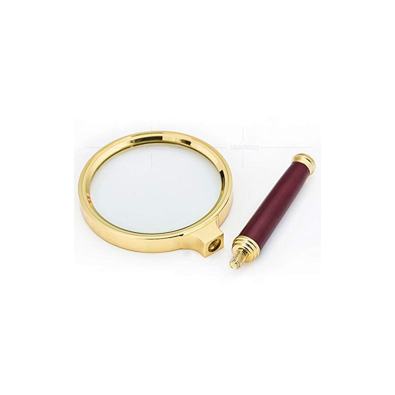Takelablaze Wooden Handle Magnifier Loupe Magnifier 5 Magnification Mahogany Handle