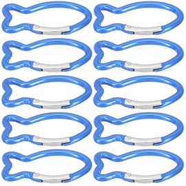 BESPORTBLE Pack of 10 Stainless Steel Carabiners: High Performance Spring Snap Hook for Camping Swing Hiking