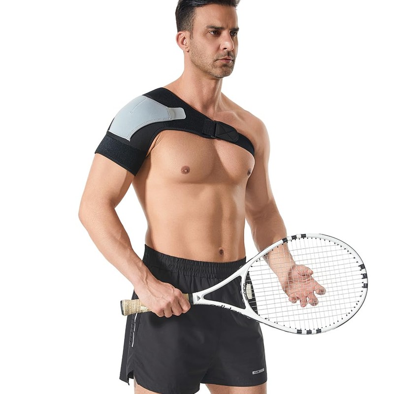 RUNZI Shoulder Stability Brace Adjustable Shoulder Support with Pressure Pad,