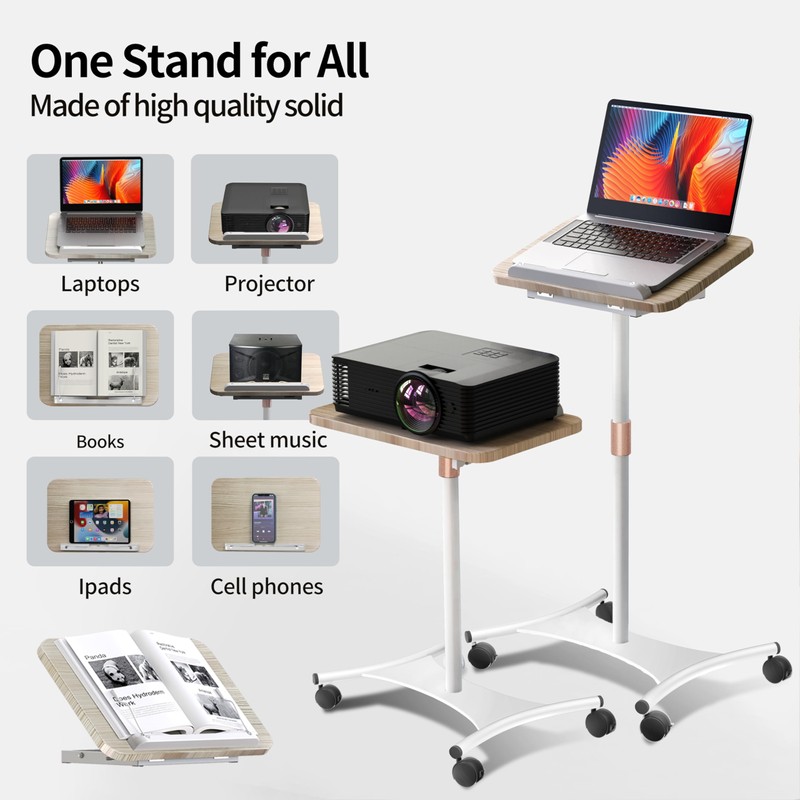 NAMON Rolling Laptop Stand, 2 in 1 Dual-use Floor &