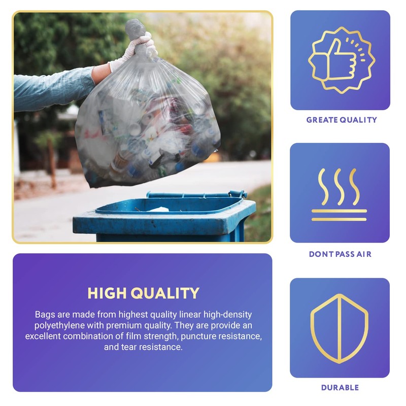 APQ Outdoor Trash Bags Large 30" x 36", Pack of