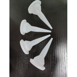 Caulking Nozzle for Caulk Gun, Reusable Silicone Caulk Nozzle Applicator Durable Epoxy Piston Caulk Cap (White-20pieces)