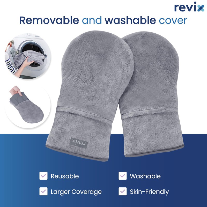 REVIX Heated Mitts for Hand Therapy, Microwavable Hand Warmer for